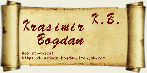 Krasimir Bogdan vizit kartica